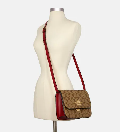 $119 (原价 $350) + 包邮Coach Outlet官网 Brynn Flap老花方盒子斜挎包4折热卖