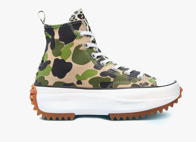 Sneakersnstuff官网 Converse Run Star Hike迷彩中性款厚底鞋6折热卖 $65.40 (原价 $109)Sneakersnstuff官网 Converse Run Star Hike迷彩中性款厚底鞋6折热卖