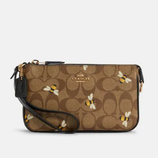 Coach Outlet Nolita 19 In Signature Canvas With Bee Print