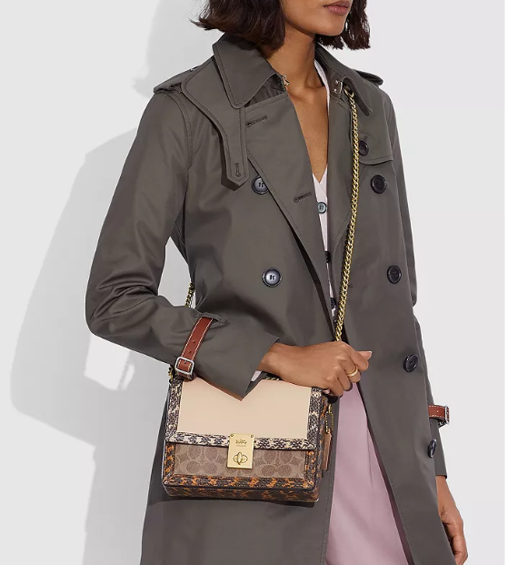 30 Off COACH Hutton Mini Signature Canvas & Snakeskin Crossbody Bloomingdale's 346.50 (Was