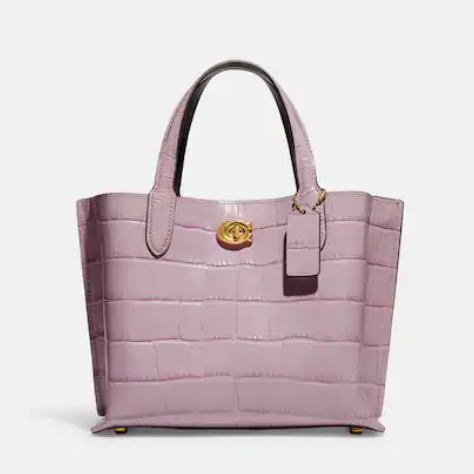 $140 (原价 $350) + 免邮Coach Outlet官网 Coach Willow 24 香芋紫托特包4折热卖 