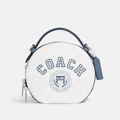 $159 (原价 $350) + 免邮Coach Outlet官网 Coach Canteen 徽章圆饼斜挎包45折热卖