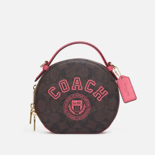 $159 (原价 $350) + 免邮Coach Outlet官网 Coach Canteen 徽章圆饼斜挎包45折热卖