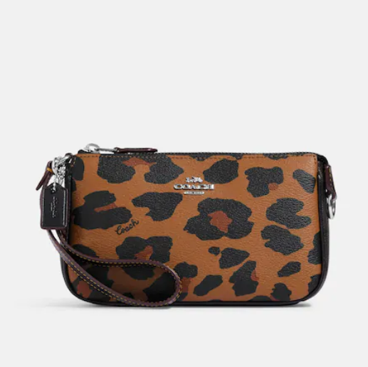 $109 (原价 $218) + 免邮Coach Outlet官网 Coach Nolita 19 新款豹纹麻将包5折热卖 