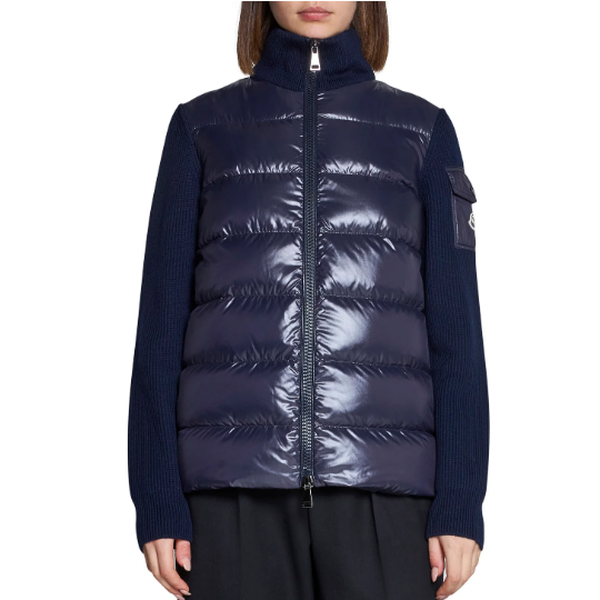 $65.51 Off Moncler Padded Contrasting Zip-Up Jacket @ Cettire $678.87 ...