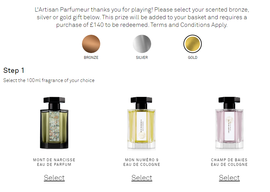 玩游戏赢100ml正装香水活动还在L artisan Parfumeur阿蒂仙官网香水双瓶套装6.5折热卖