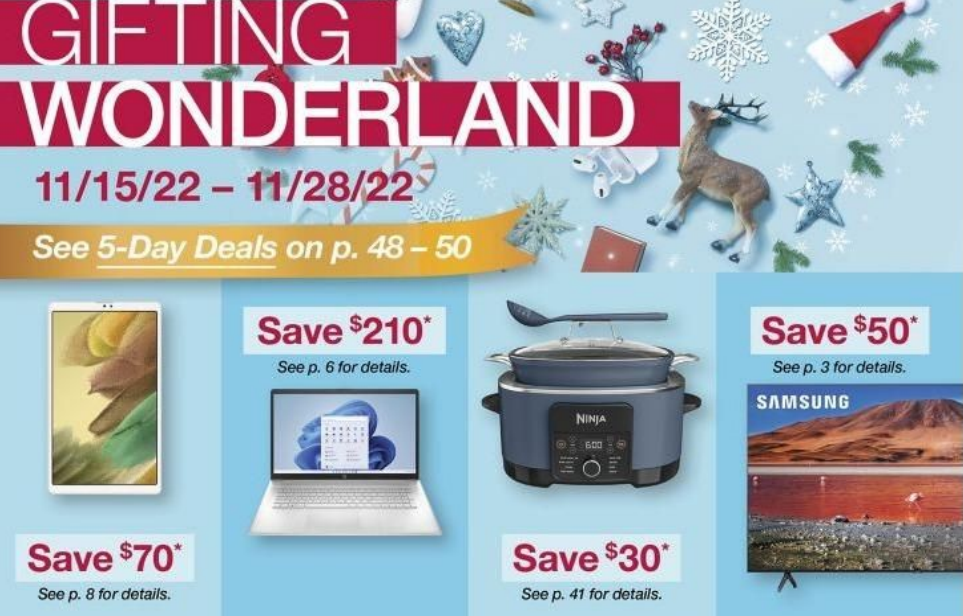 BJs - 黑五海报公布:2022黑五从11/15开始 75英寸4K电视仅$629,笔记本电脑低至$99.99BJs - 黑五海报公布:2022黑五从11/15开始