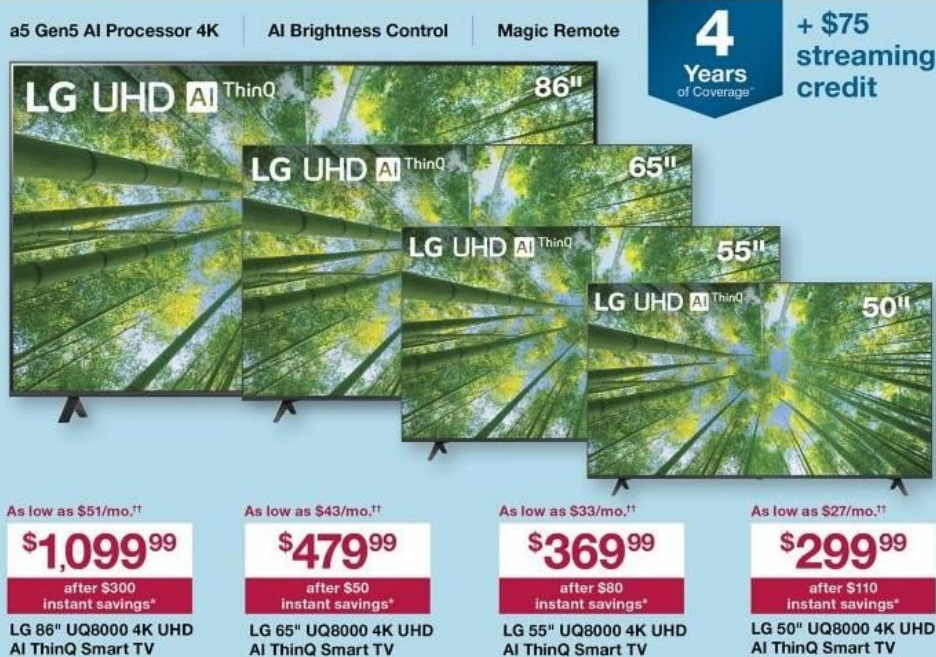 BJs - 黑五海报公布:2022黑五从11/15开始 75英寸4K电视仅$629,笔记本电脑低至$99.99BJs - 黑五海报公布:2022黑五从11/15开始