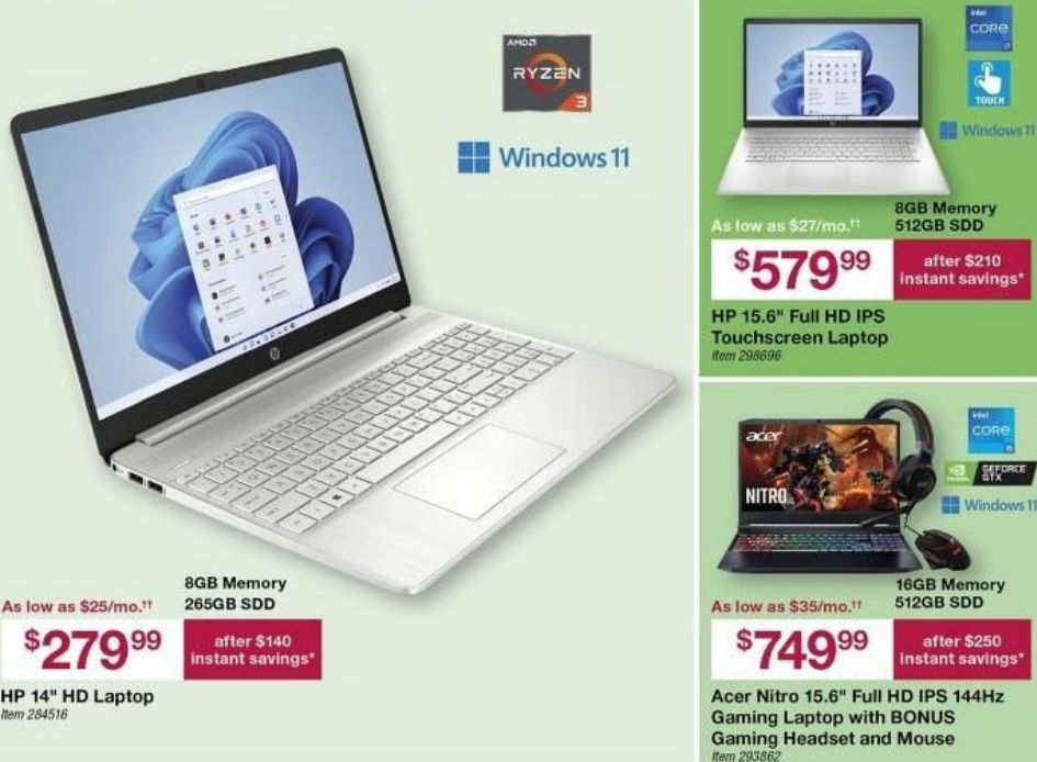 BJs - 黑五海报公布:2022黑五从11/15开始 75英寸4K电视仅$629,笔记本电脑低至$99.99BJs - 黑五海报公布:2022黑五从11/15开始