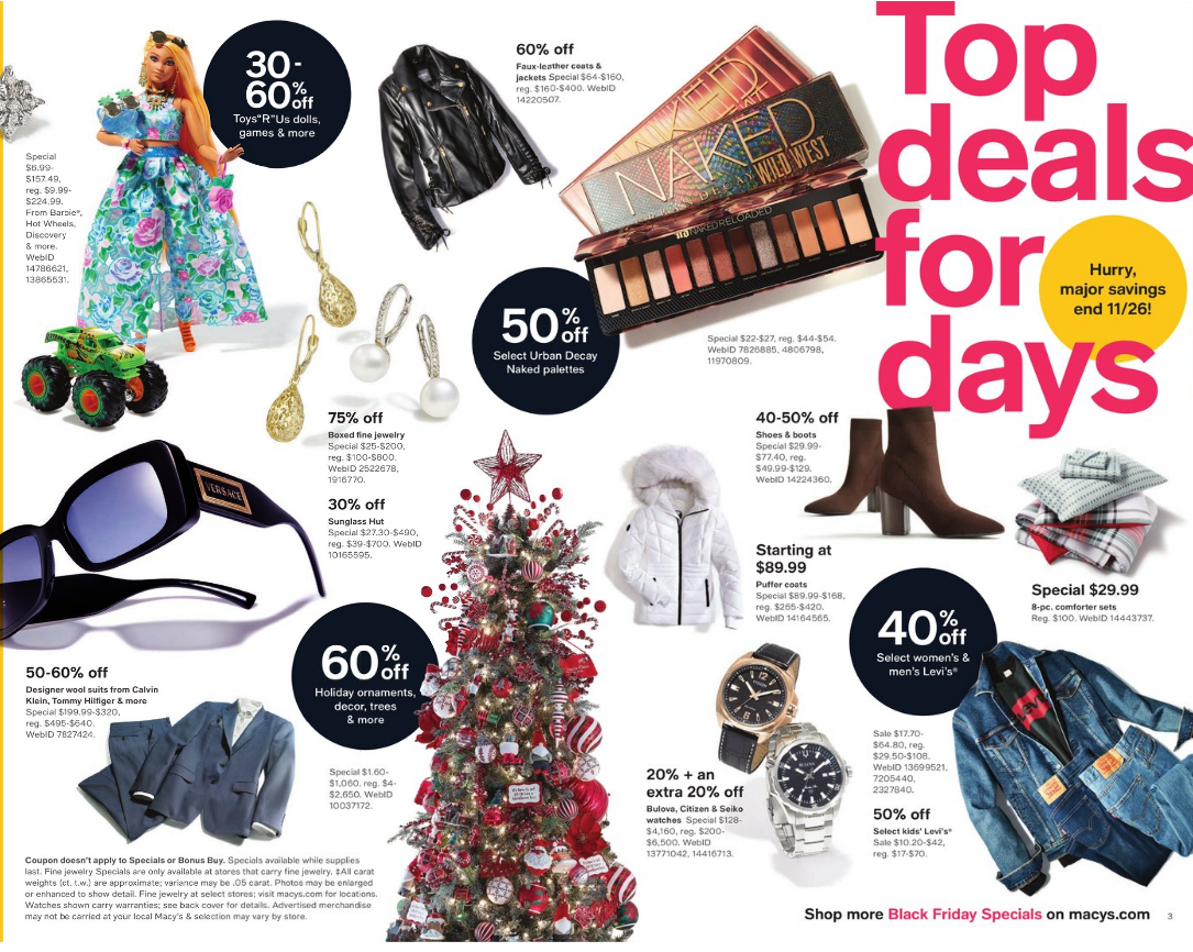 13件套锅具$29.99 枕头$6.99Macy s 2022黑五海报新鲜出炉 大促即将开始 11月7日第一波