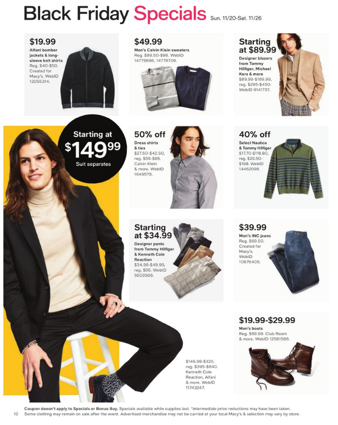 13件套锅具$29.99 枕头$6.99Macy s 2022黑五海报新鲜出炉 大促即将开始 11月7日第一波