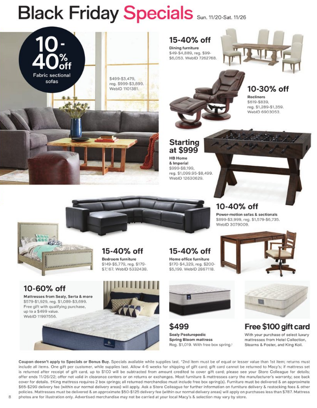 13件套锅具$29.99 枕头$6.99Macy s 2022黑五海报新鲜出炉 大促即将开始 11月7日第一波