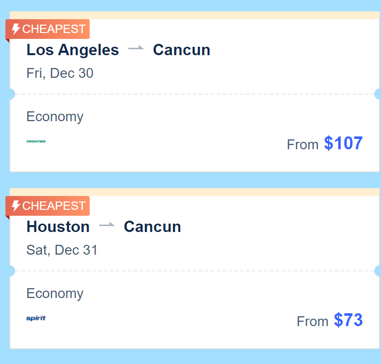 International Flight Offers from 73 Domestic Flight Offers