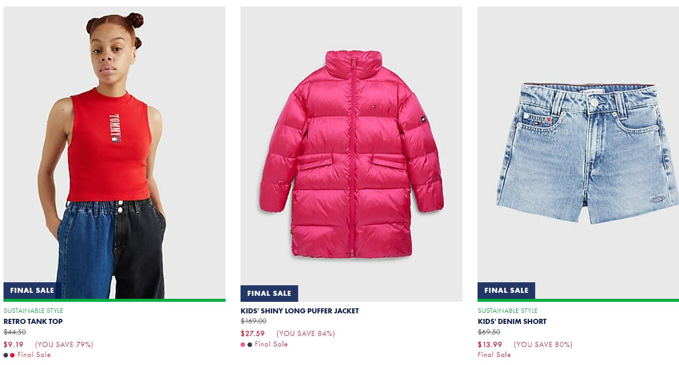 额外9折Tommy Hilfiger官网春节大促，精选儿童面包服、成人毛衣裙、卫衣等超低价