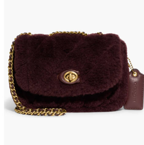 $198 (原价 $495) + 免邮Nordstrom官网 Coach Madison Quilted Genuine 毛绒链条包4折特惠 