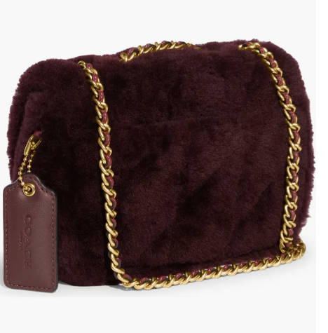 $198 (原价 $495) + 免邮Nordstrom官网 Coach Madison Quilted Genuine 毛绒链条包4折特惠 