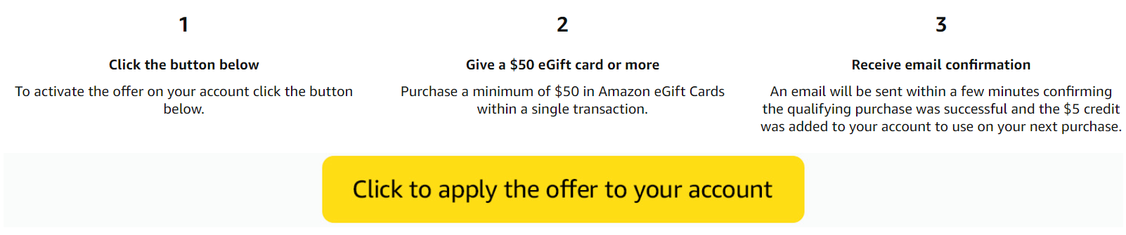 Prime Member Exclusive: Give a $50 Amazon eGift Card, Get a $5.00 Credit @ Amazon Prime Member Exclusive: Give a $50 Amazon eGift Card, Get a $5.00 Credit @ Amazon