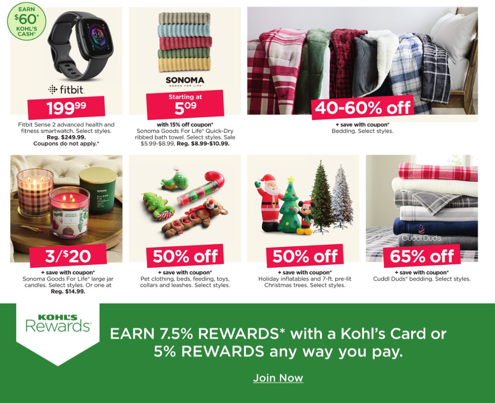 Kohl s 2023 第一波黑五海报出炉 11/3开抢 不粘锅20件套$67 4折起+每$50送$15 kohl s cashKohl s 2023 第一波黑五海报出炉 11/3开抢 不粘锅20件套$67