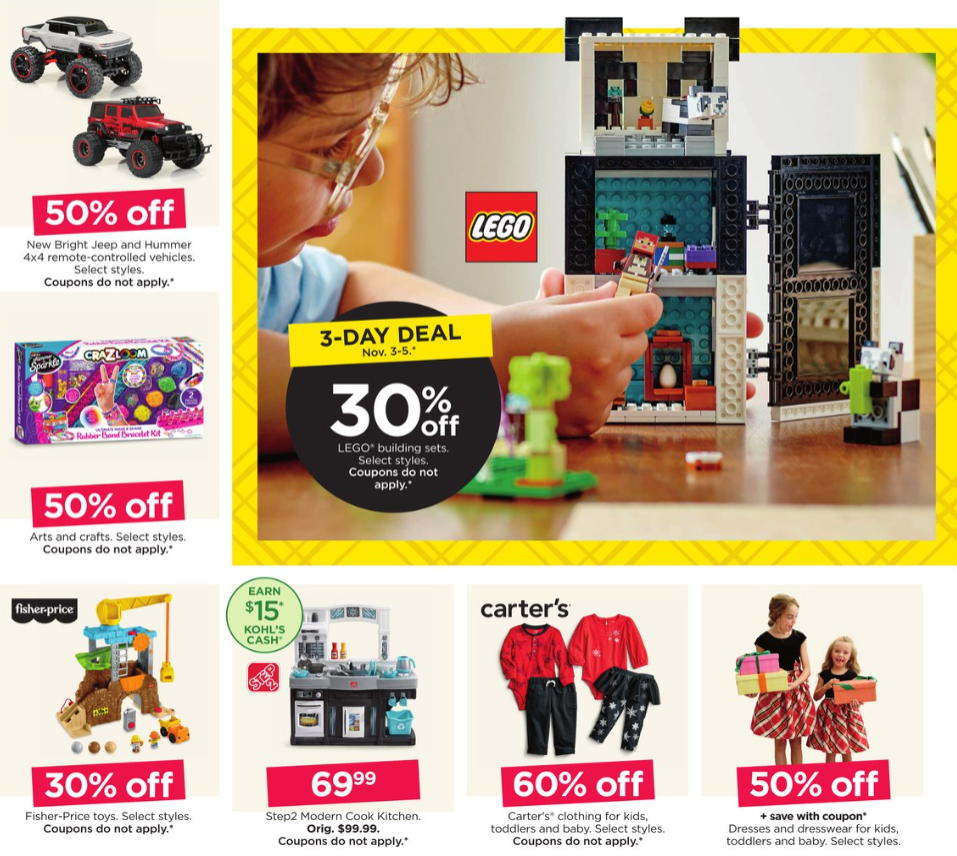 Kohl s 2023 第一波黑五海报出炉 11/3开抢 不粘锅20件套$67 4折起+每$50送$15 kohl s cashKohl s 2023 第一波黑五海报出炉 11/3开抢 不粘锅20件套$67