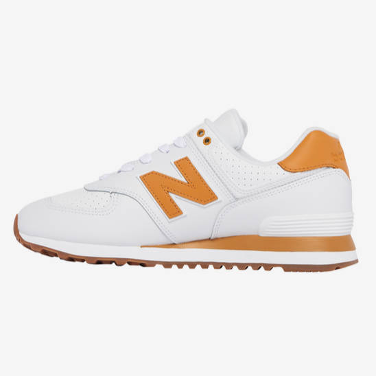 $39.99 (原价 $95) Foot Locker官网 New Balance 574 白黄色男士运动鞋4.2折热卖  