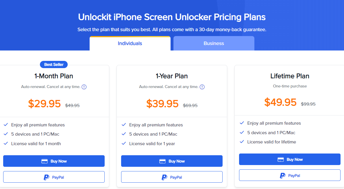 Foneazy Unlockit 苹果设备解锁工具，半价优惠，终生使用一次付费$49.95