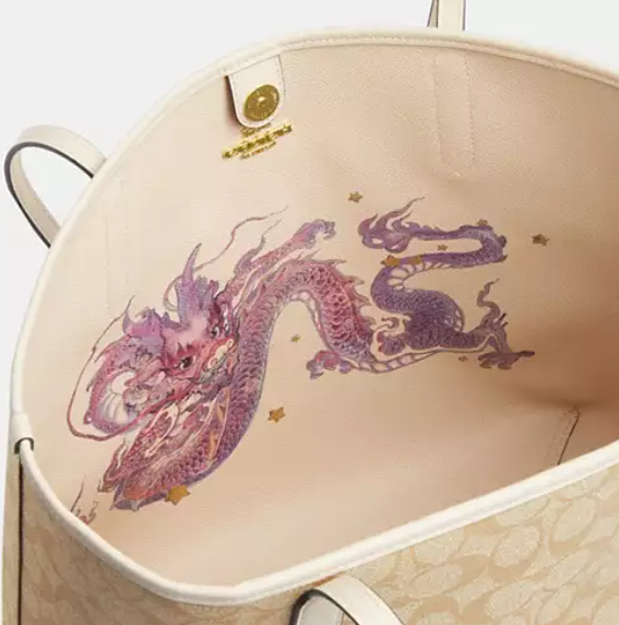 $159.20 (Value $398) + Free Shipping 60% Off Coach New Year City Tote With Dragon @ Coach Outlet