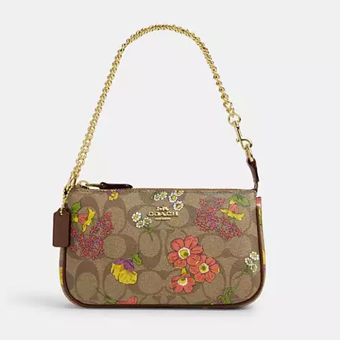 $56.40 (原价 $188) + 免邮Coach Outlet官网 Coach Nolita 19 花卉印花麻将包3折热卖 