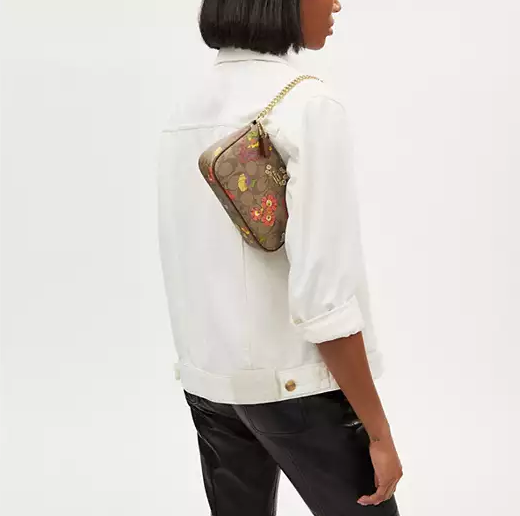 $56.40 (原价 $188) + 免邮Coach Outlet官网 Coach Nolita 19 花卉印花麻将包3折热卖 