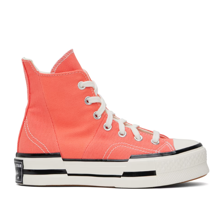 SSENSE官网 CONVERSE Chuck 70 Plus 西瓜红高帮帆布鞋3折热卖 $30 (原价 $100) SSENSE官网 CONVERSE Chuck 70 Plus 西瓜红高帮帆布鞋3折热卖