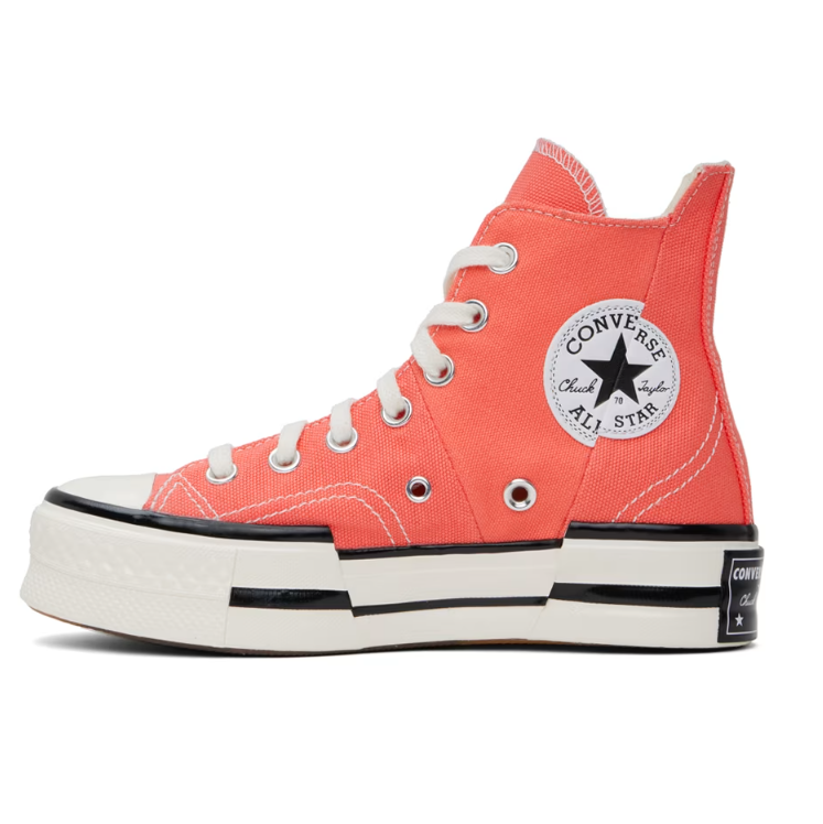 SSENSE官网 CONVERSE Chuck 70 Plus 西瓜红高帮帆布鞋3折热卖 $30 (原价 $100) SSENSE官网 CONVERSE Chuck 70 Plus 西瓜红高帮帆布鞋3折热卖
