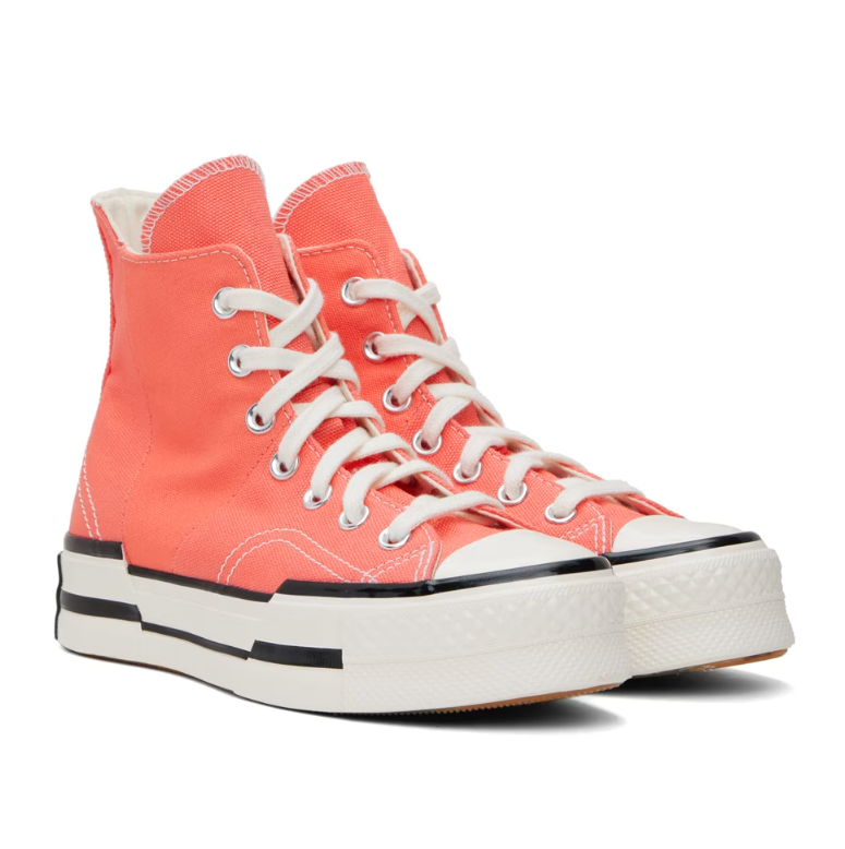 SSENSE官网 CONVERSE Chuck 70 Plus 西瓜红高帮帆布鞋3折热卖 $30 (原价 $100) SSENSE官网 CONVERSE Chuck 70 Plus 西瓜红高帮帆布鞋3折热卖