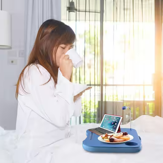 2.3折Lavish Home 泡沫垫笔记本电脑膝上桌，带 LED 鹅颈灯，仅需$4.99 @ Home Depot