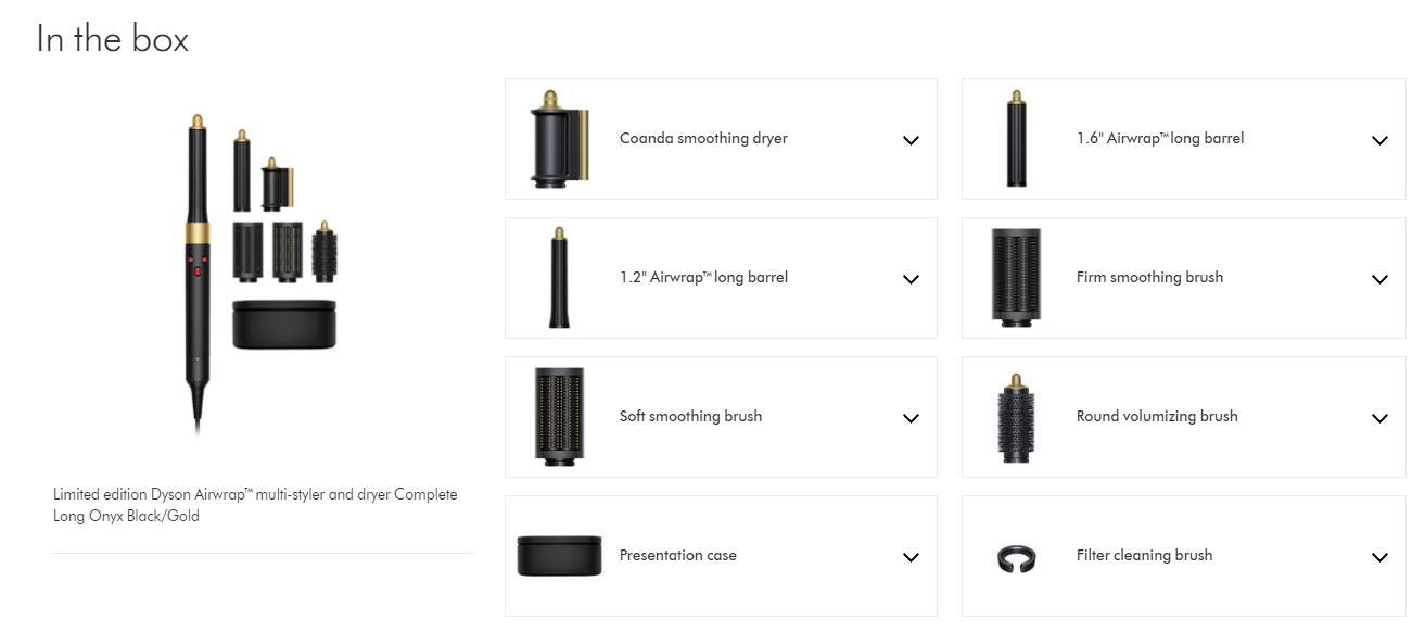 Dyson戴森官网上新!Airwrap卷发棒限定玛瑙黑金色 $599.99+赠配件Dyson戴森官网上新!Airwrap卷发棒限定玛瑙黑金色