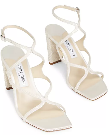 $1180 (原價 $2950)Saks Fifth Avenue官網 Jimmy Choo  Azie 85MM高跟涼鞋4折熱賣