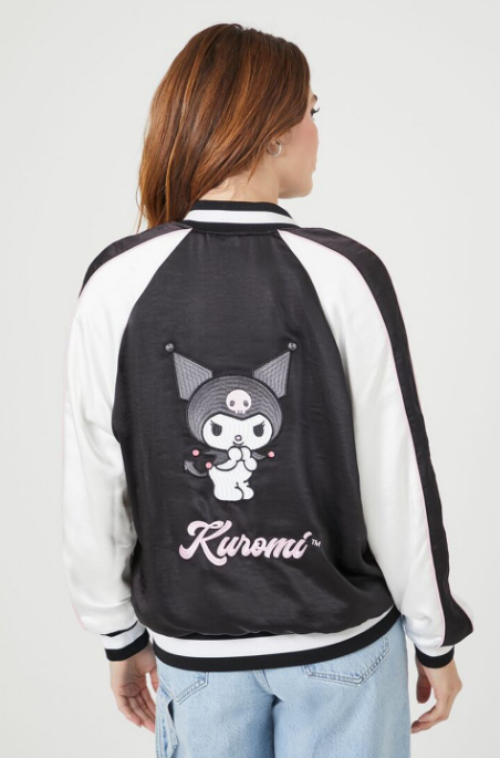 Forever 21官網 Melody & Kuromi緞麵夾克6折熱賣 $60 (原價 $99.99)Forever 21官網 Melody & Kuromi緞麵夾克6折熱賣