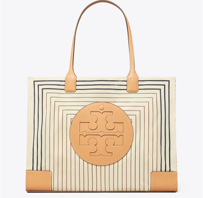 Tory Burch官网 Ella条纹托特包热卖 $189 (原价 $268) + 包邮Tory Burch官网 Ella条纹托特包热卖