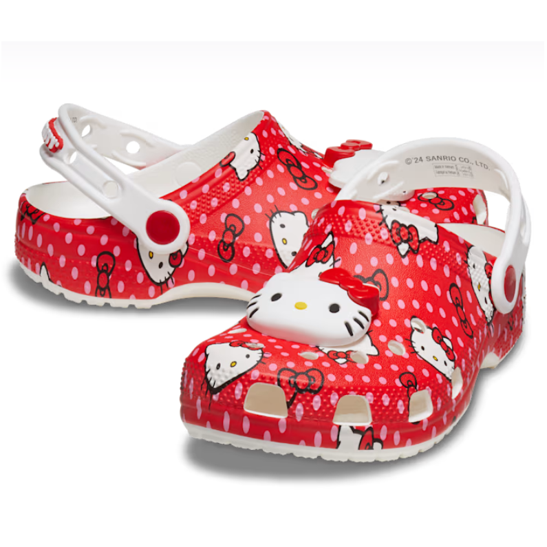 Crocs US官网 全红婵同款 Crocs Hello Kitty®  卡骆驰 X 三丽鸥合作系列KITTY大童款经典洞洞鞋5折热卖  $27.49 (原价 $54.99) Crocs US官网 全红婵同款 Crocs Hello Kitty®  卡骆驰 X 三丽鸥合作系列KITTY大童款经典洞洞鞋5折热卖