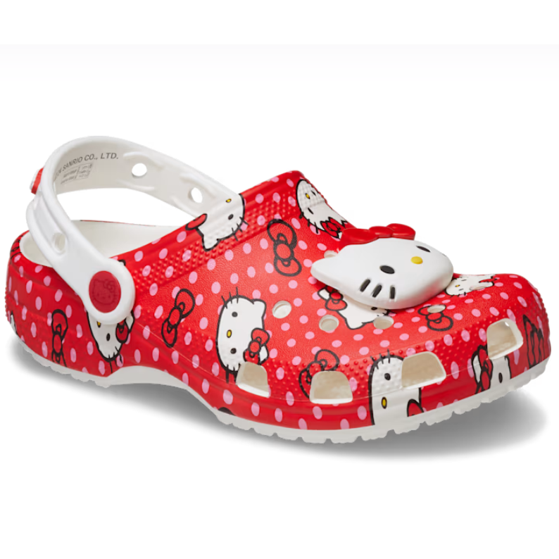 Crocs US官网 全红婵同款 Crocs Hello Kitty®  卡骆驰 X 三丽鸥合作系列KITTY大童款经典洞洞鞋5折热卖  $27.49 (原价 $54.99) Crocs US官网 全红婵同款 Crocs Hello Kitty®  卡骆驰 X 三丽鸥合作系列KITTY大童款经典洞洞鞋5折热卖