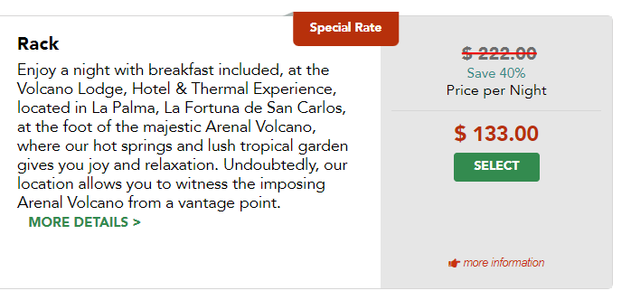 现价$133/晚Volcano Lodge - 高级大床房，6折