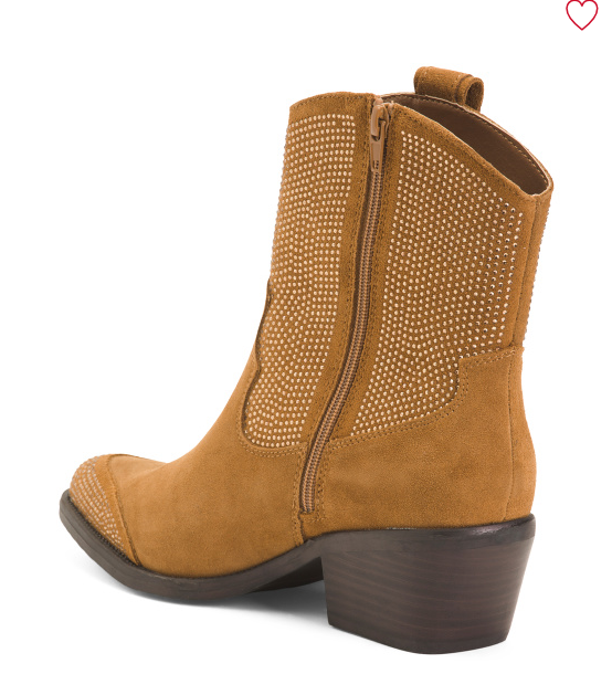 $48 (原价 $59.99)T.J. Maxx官网 Poelman Suede 绒面革短靴8折热卖