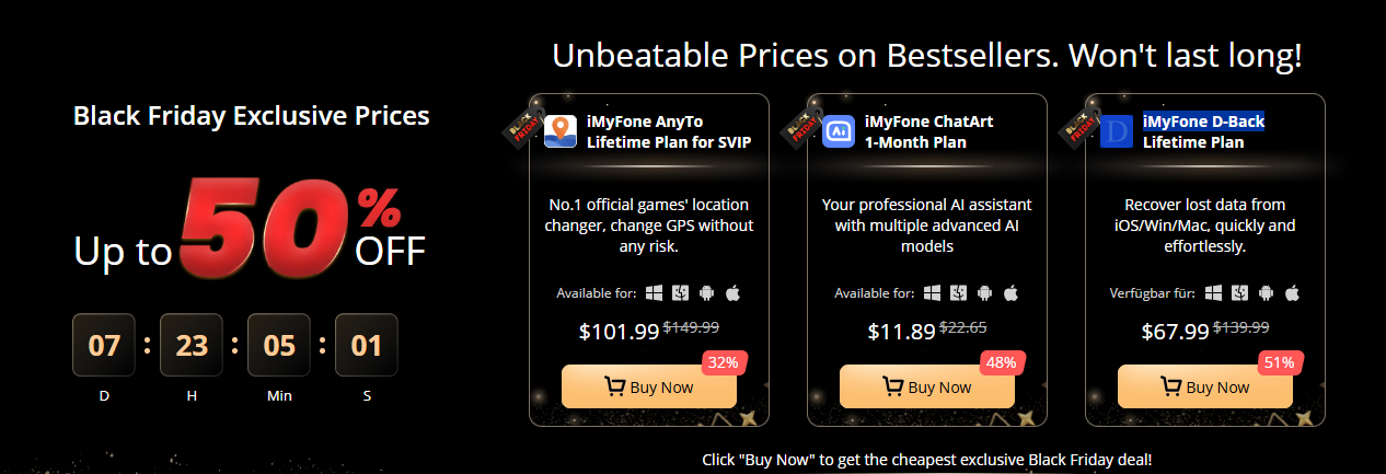 iMyFone Black Friday Sale up to 60% OFF, iMyFone AnyTo only $14.25 & More iMyFone Black Friday Sale up to 60% OFF, iMyFone AnyTo only $14.25 & More
