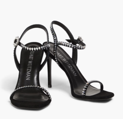 £156 (原价 £520)THE OUTNET UK官网 Stuart Weitzman Gem Cut 100一字带高跟凉鞋3折热卖