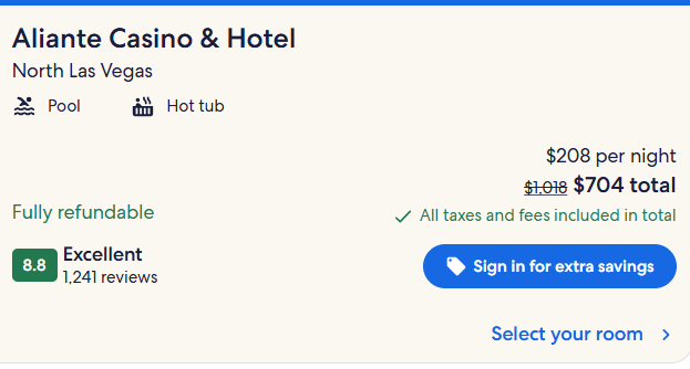 Hotels.com - 拉斯維加斯 阿利特賭場酒店(Aliante Casino + Hotel),4星,7折 現價$176/晚Hotels.com - 拉斯維加斯 阿利特賭場酒店(Aliante Casino + Hotel),4星,7折