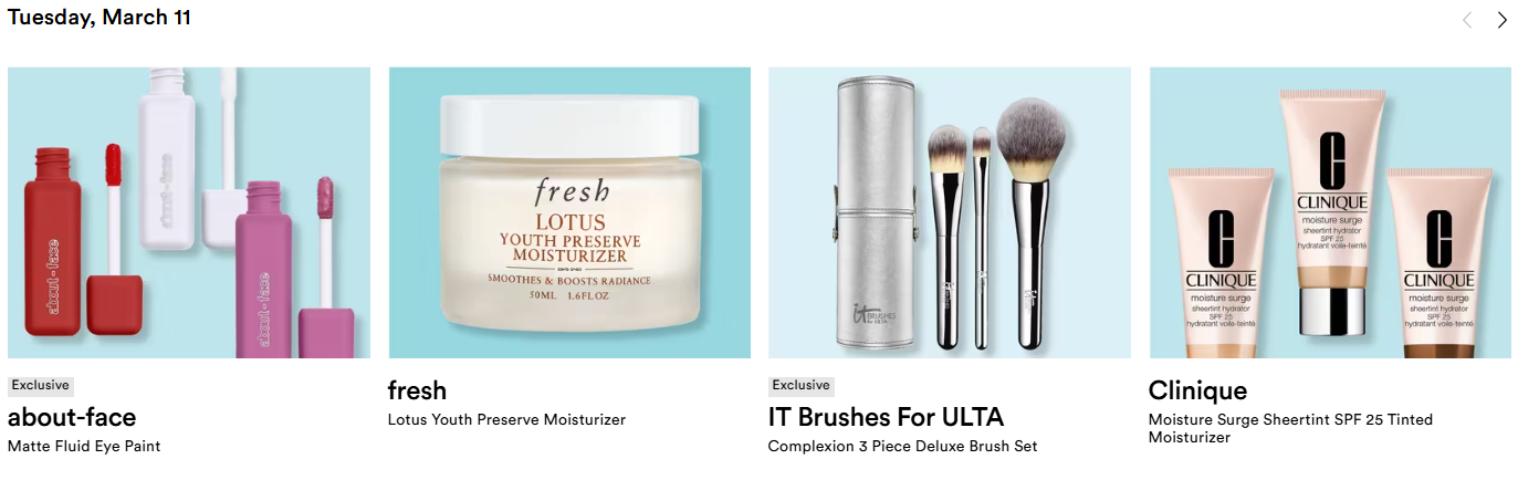 每日不同產品5折Ulta Beauty21天美容盛典 收Estee Lauder, Lancome, MAC, Fenty Beauty, Armani, Clarins, NARS等