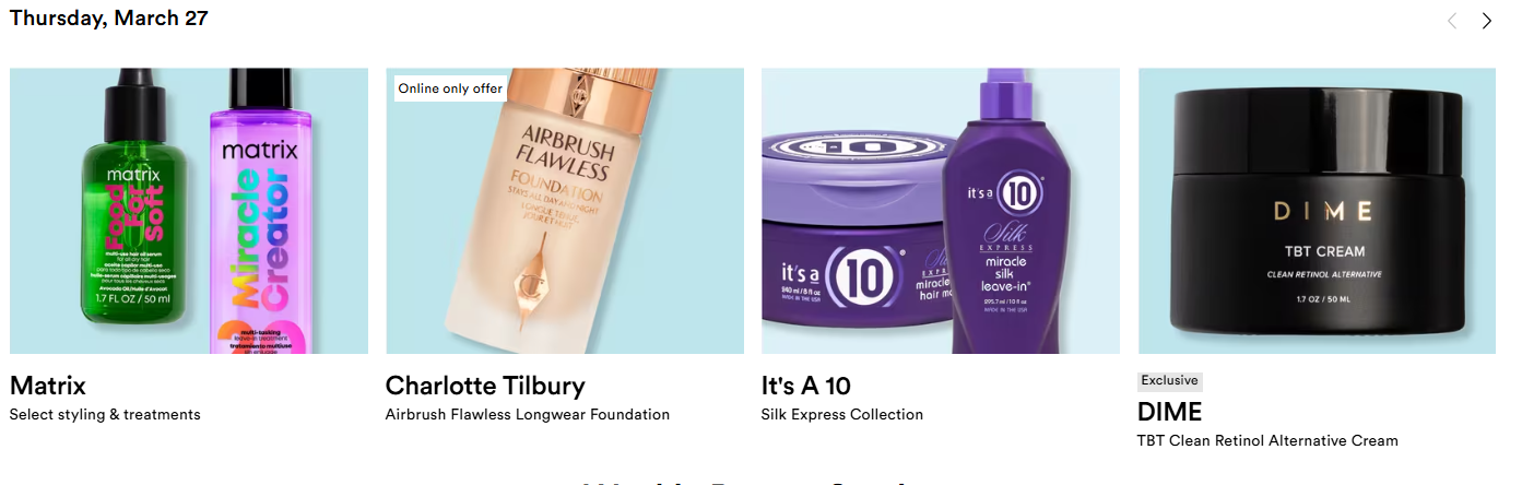 每日不同產品5折Ulta Beauty21天美容盛典 收Estee Lauder, Lancome, MAC, Fenty Beauty, Armani, Clarins, NARS等