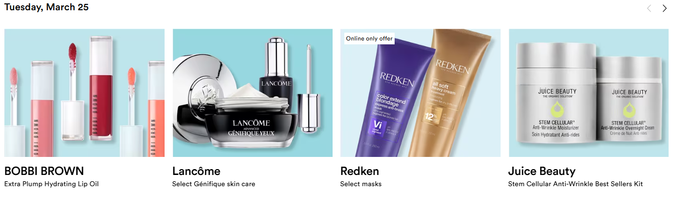 每日不同產品5折Ulta Beauty21天美容盛典 收Estee Lauder, Lancome, MAC, Fenty Beauty, Armani, Clarins, NARS等