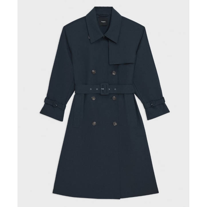 60% Off Double-Breasted Trench Coat in Oxford Wool @ Theory UK £278 (Was £695) + Free Shipping 60% Off Double-Breasted Trench Coat in Oxford Wool @ Theory UK