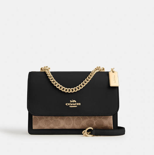 A$430.92 (原价 A$798) + 免邮Coach Outlet AU官网 Coach Klare 老花帆布链条风琴包额外9折特惠 3色可选 