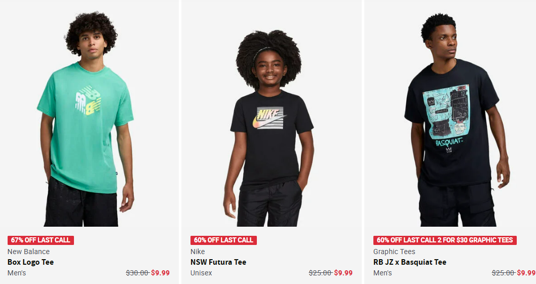 All Graphic Tees only $9.99 @ Snipes USA