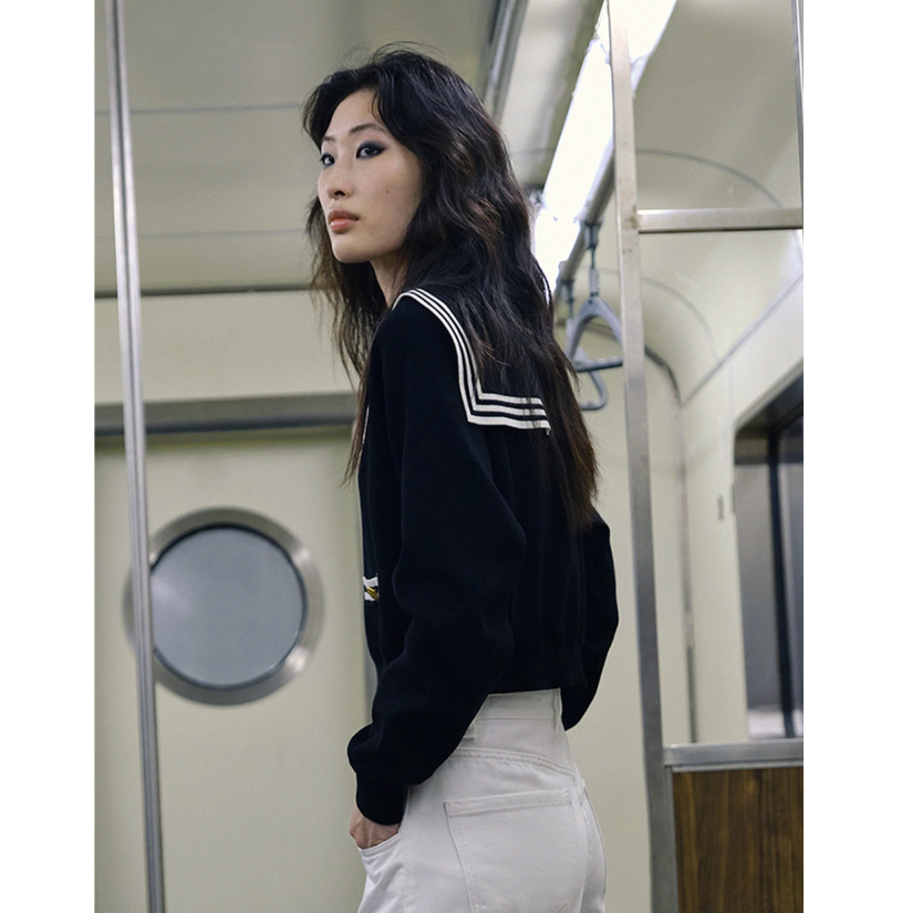 $125 (原价 $205) MO&Co. Contrast 女士金属纽扣针织上衣6.1折特惠 2色可选 